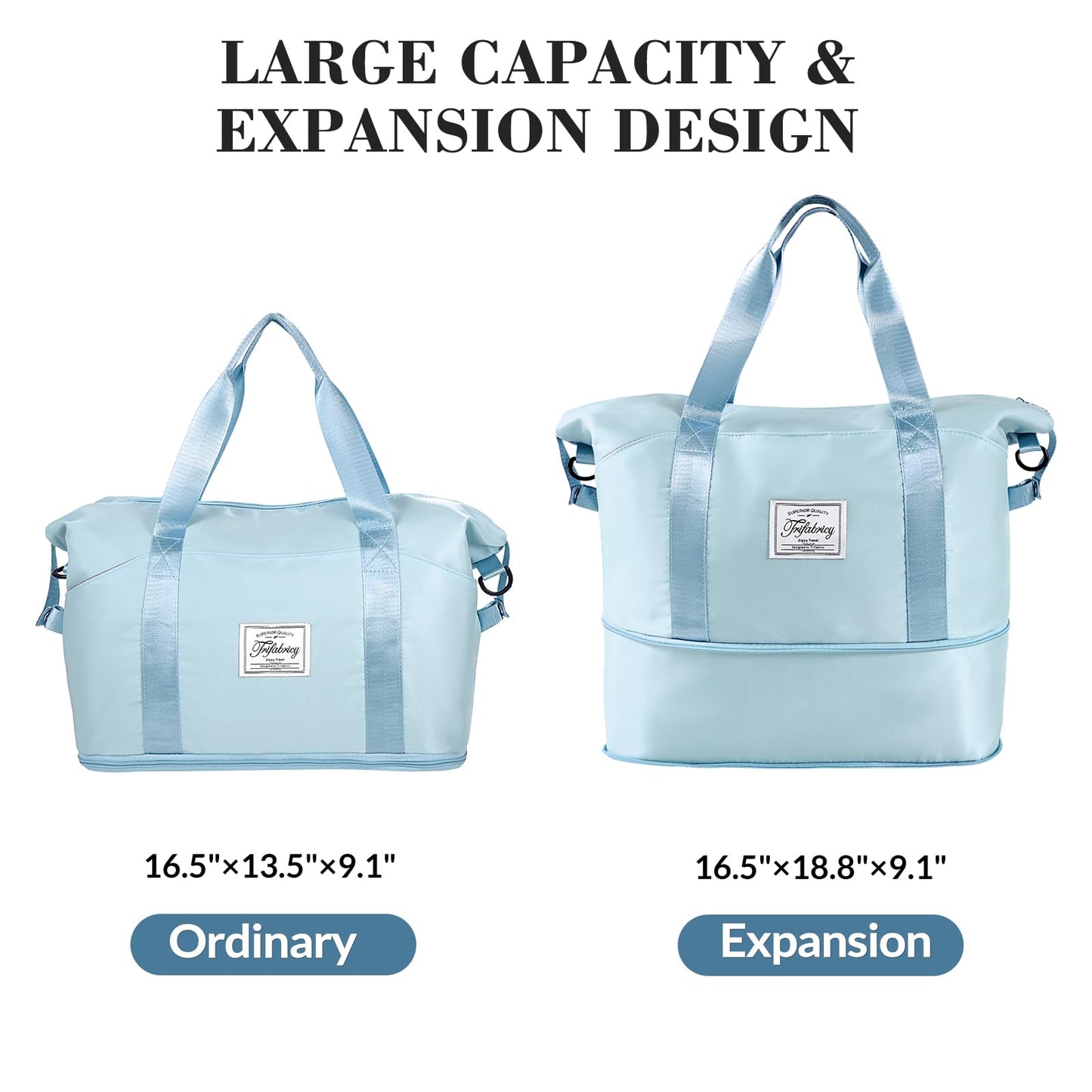 Pink Expandable Travel Duffel with Wet Pocket