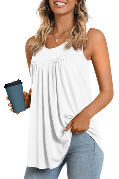 Longyuan Summer Sleeveless Tunics for Women