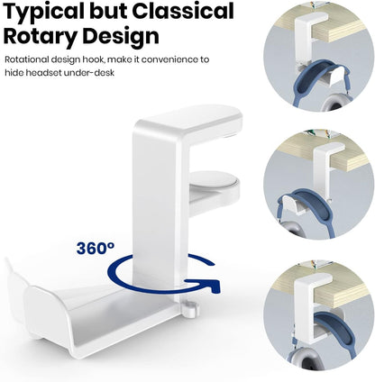 EURPMASK 360° Rotating Headphone Stand & Organizer