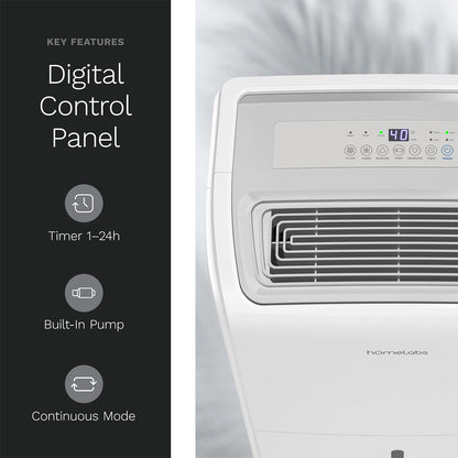 hOmeLabs Smart 50 Pint Dehumidifier 7000 Sq Ft