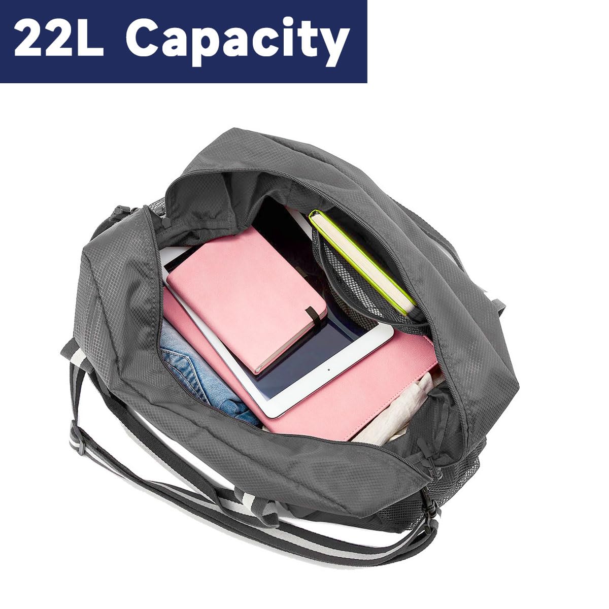 TravelLite Foldable Waterproof Duffle Tote Bag