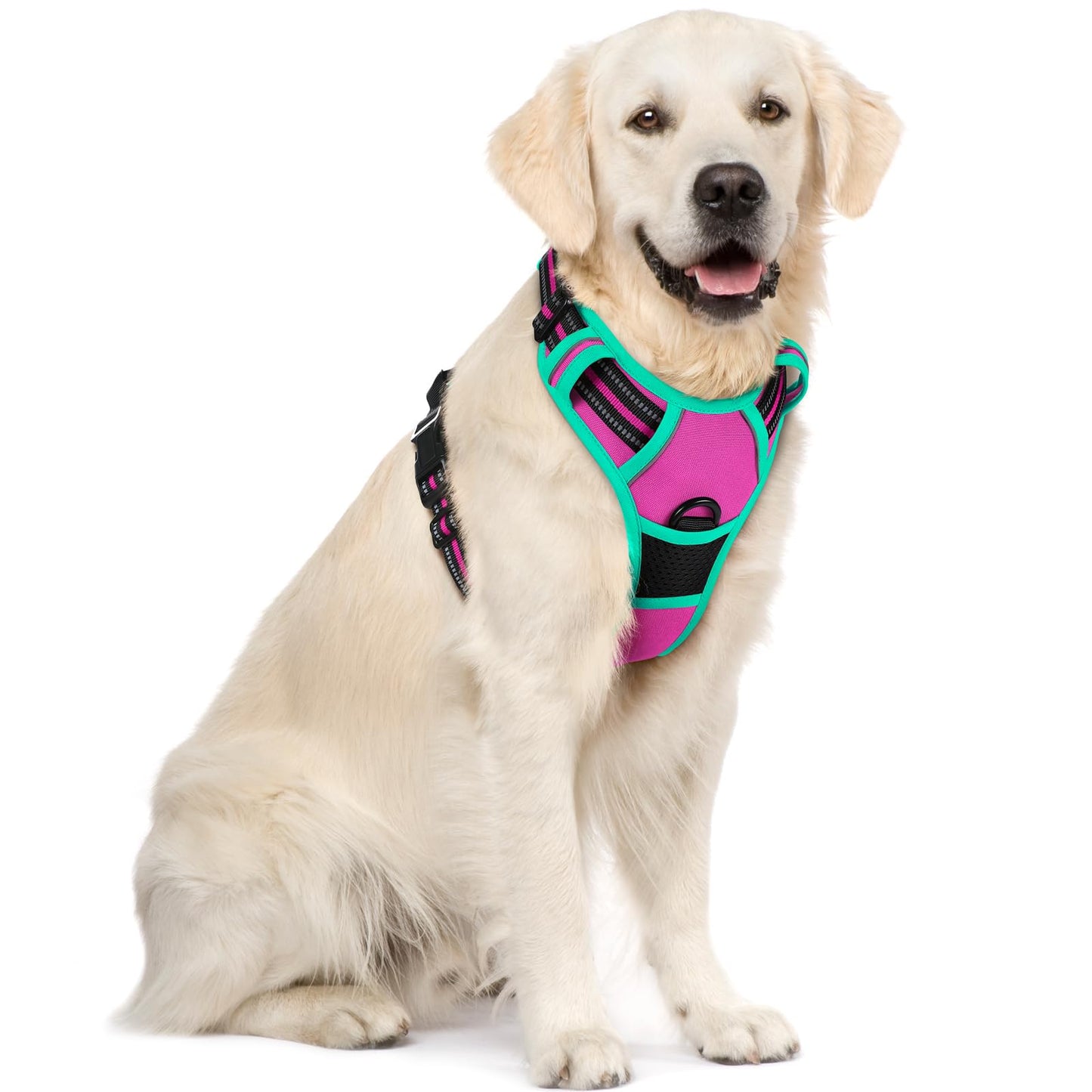 PawGuard No-Pull Reflective Dog Harness - Large Black