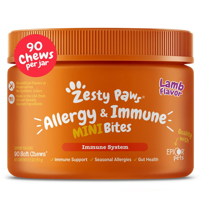 Zesty Paws Itch & Allergy Relief Chews - Lamb 90ct