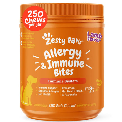 Zesty Paws Itch & Allergy Relief Chews - Lamb 90ct