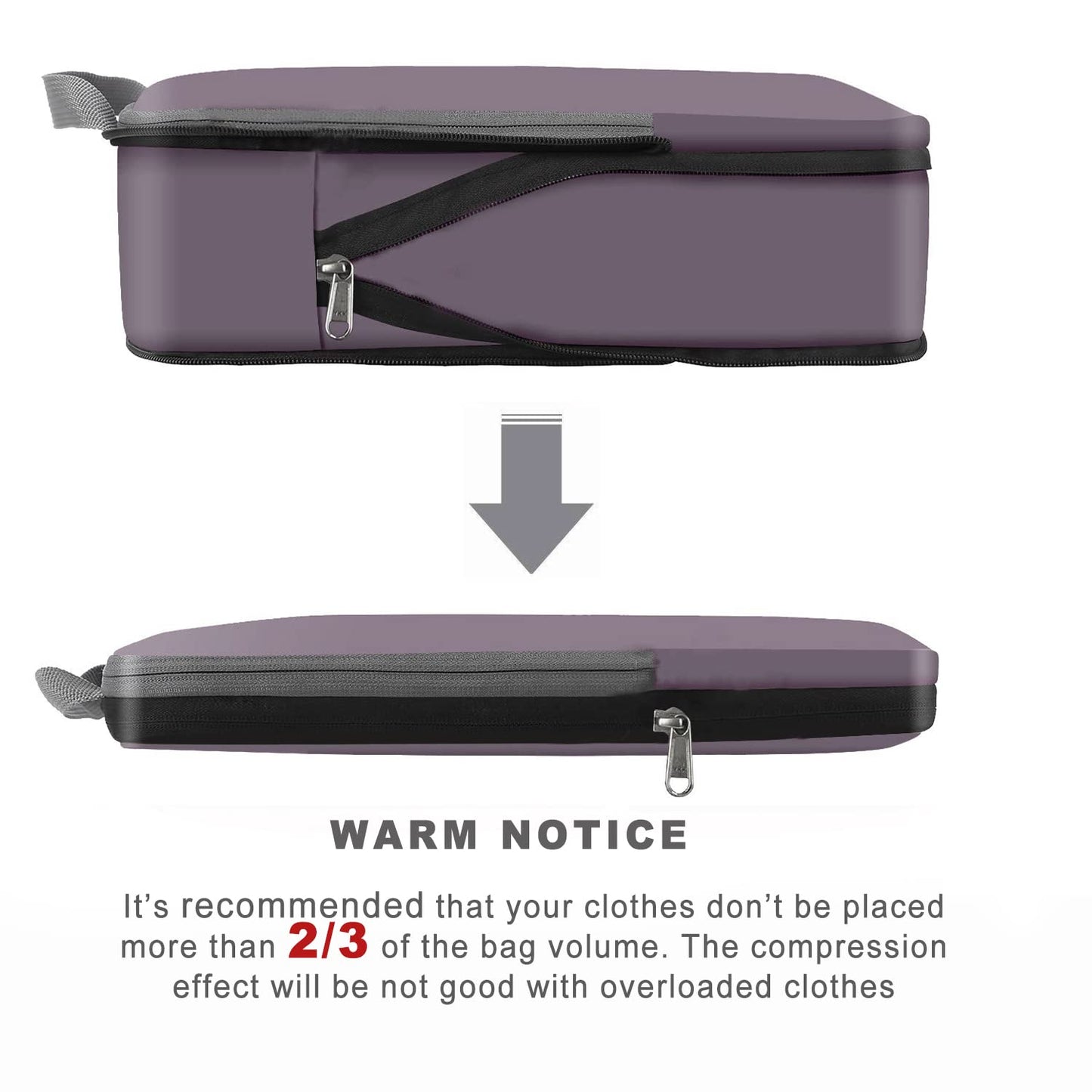 BAGAIL Expandable Travel Compression Cubes Set