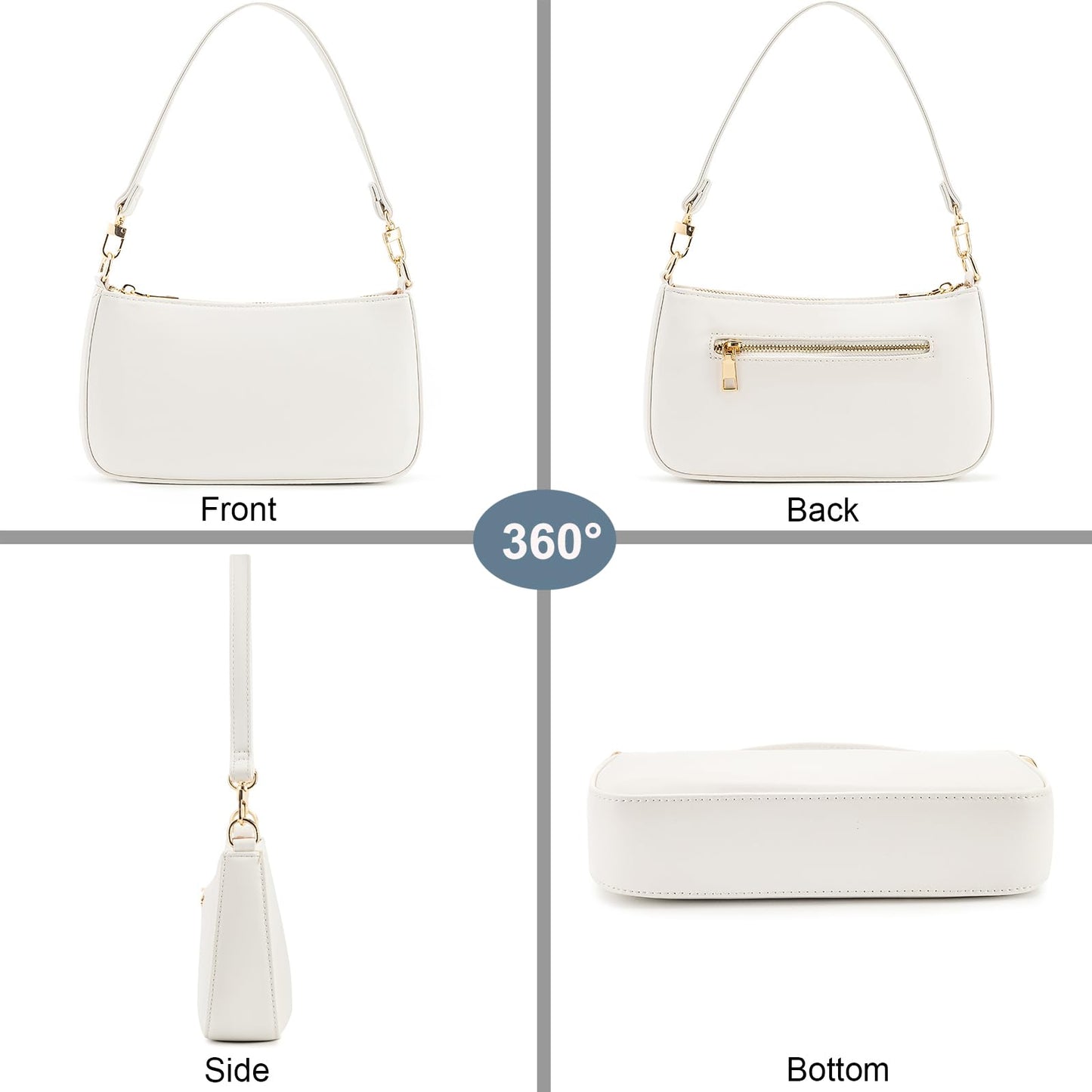 Retro Vegan Leather Shoulder Bag