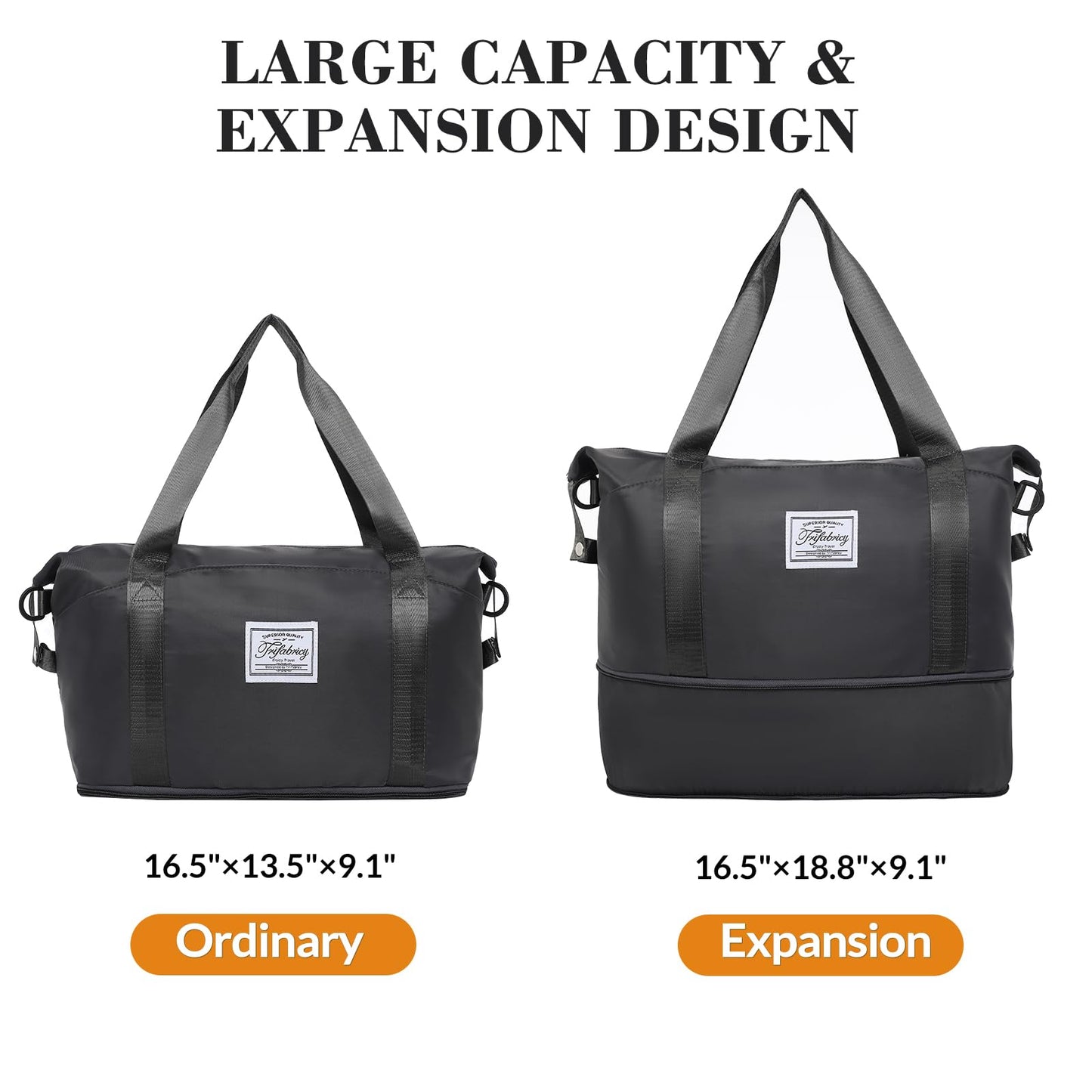 Pink Expandable Travel Duffel with Wet Pocket