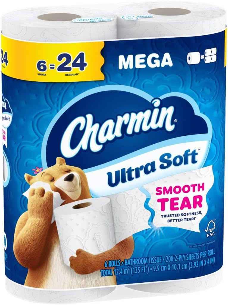Charmin Cloud Soft: 6 Mega = 24 Regular Rolls