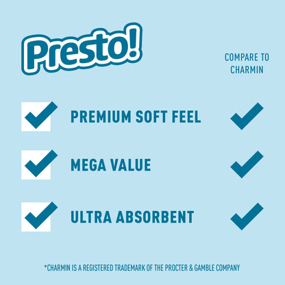 Presto! Ultra-Soft 2-Ply Family Mega Rolls Pack