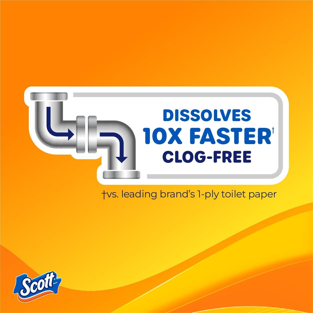 Scott SoftEase: 12 Double Rolls, Septic-Safe Tissue