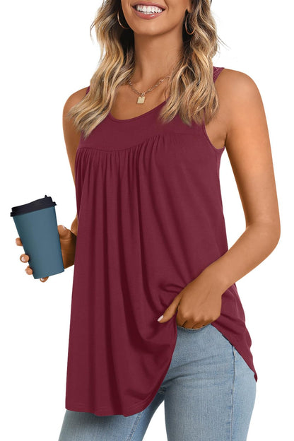 Longyuan Summer Sleeveless Tunics for Women