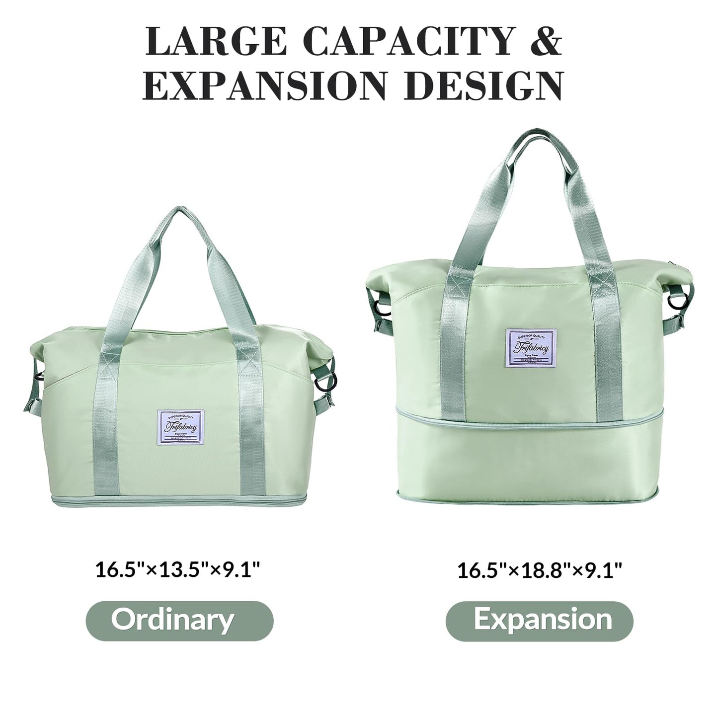 Pink Expandable Travel Duffel with Wet Pocket