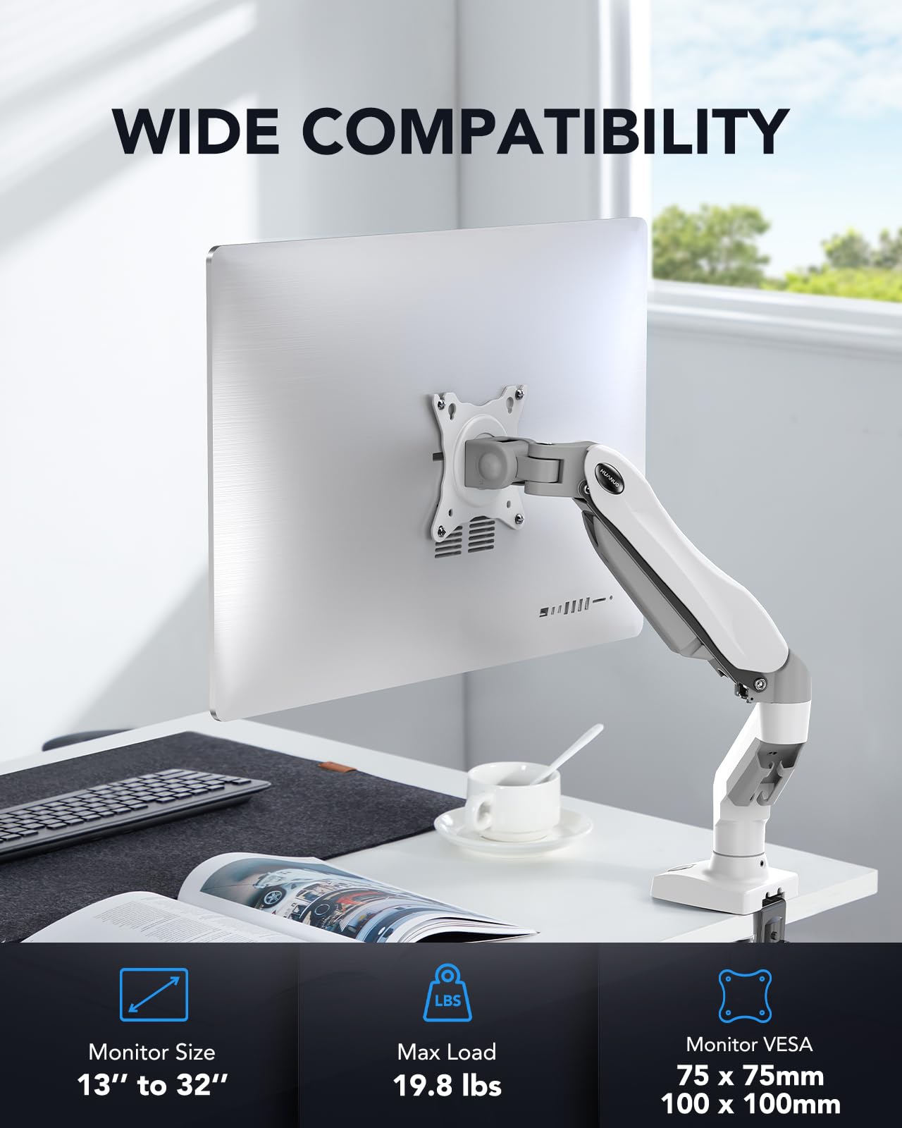 HUANUO Gas Monitor Arm - Adjustable VESA Stand