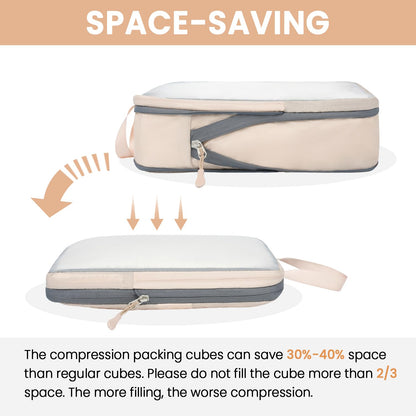 BAGAIL Travel Compression Cubes Set for Packing Ease