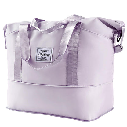 Pink Expandable Travel Duffel with Wet Pocket