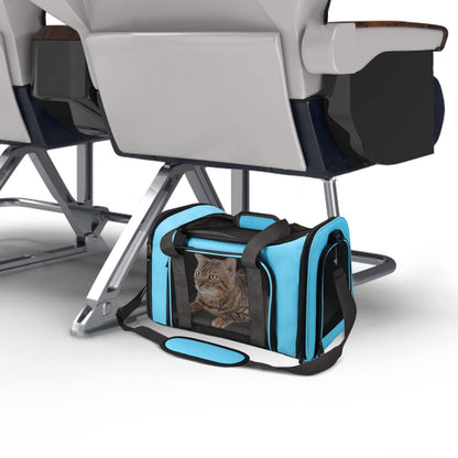 PawsVoyage: Grey TSA-Approved Pet Carrier (15lbs Max)
