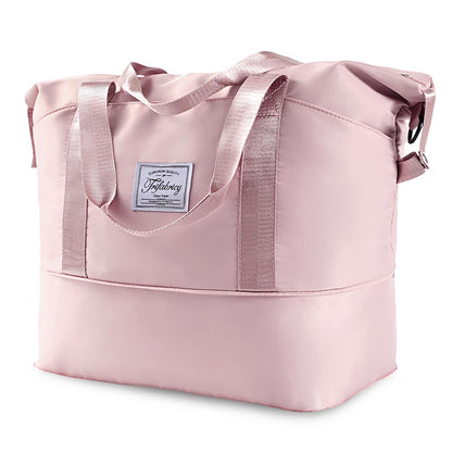 Pink Expandable Travel Duffel with Wet Pocket