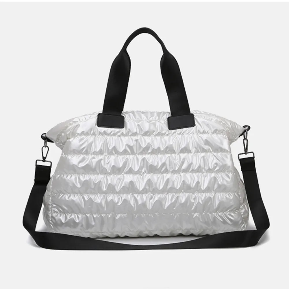 Quilted Nylon Oversize Travel Bag - Premium travel-bag from Trendsi - Just $44.99! Shop now at Handbags Specialist Headquarter