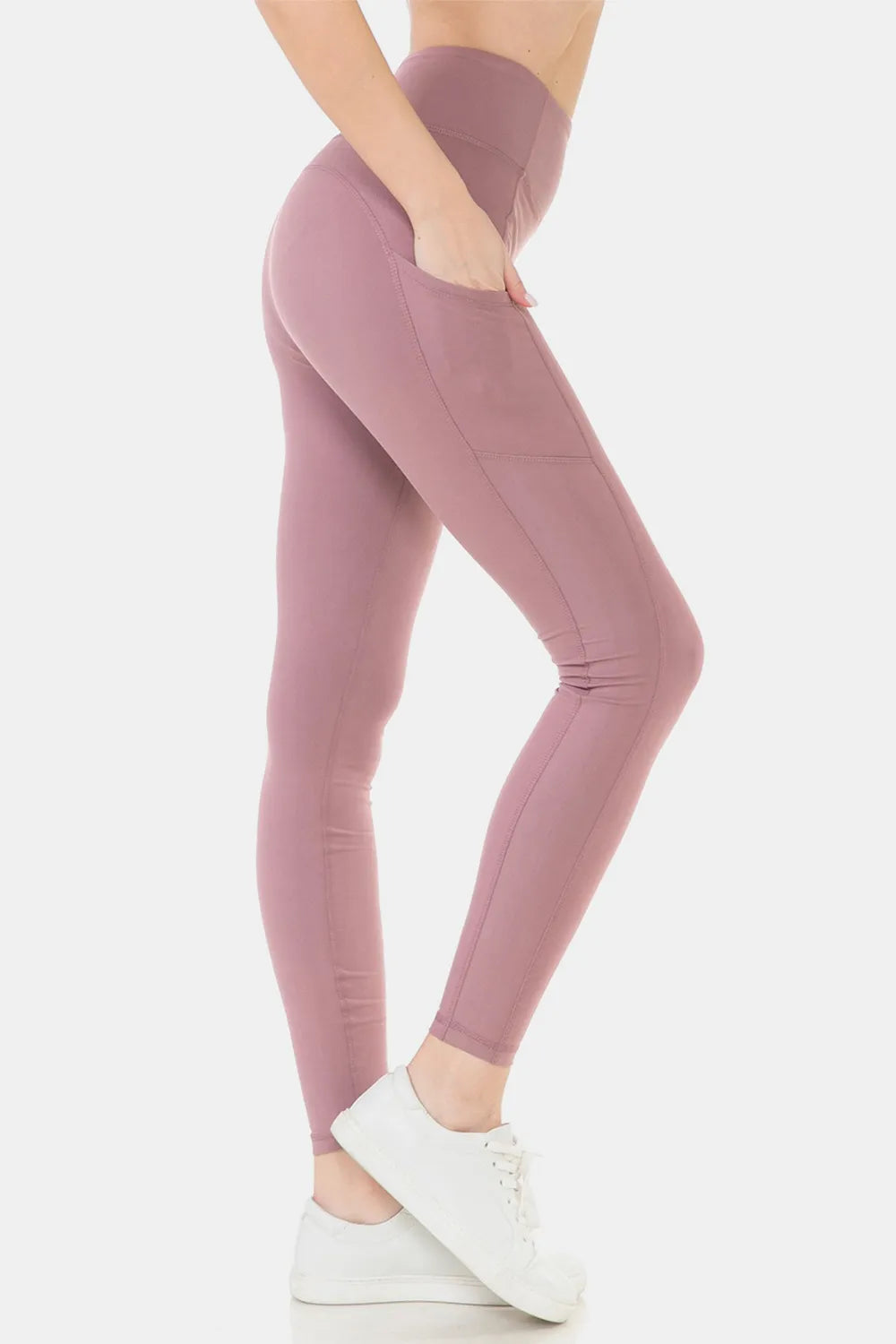 Leggings Depot Wide Waistband High Waist Leggings - Premium Leggings from Trendsi - Just $28.77! Shop now at Handbags Specialist Headquarter