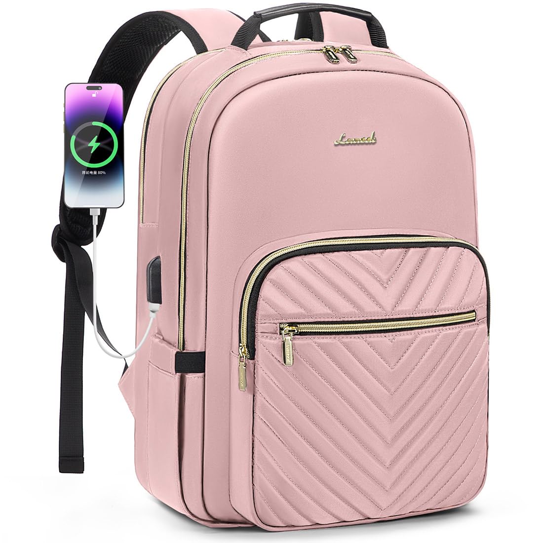 Chic Leather Laptop Backpack for Women - LoveVook