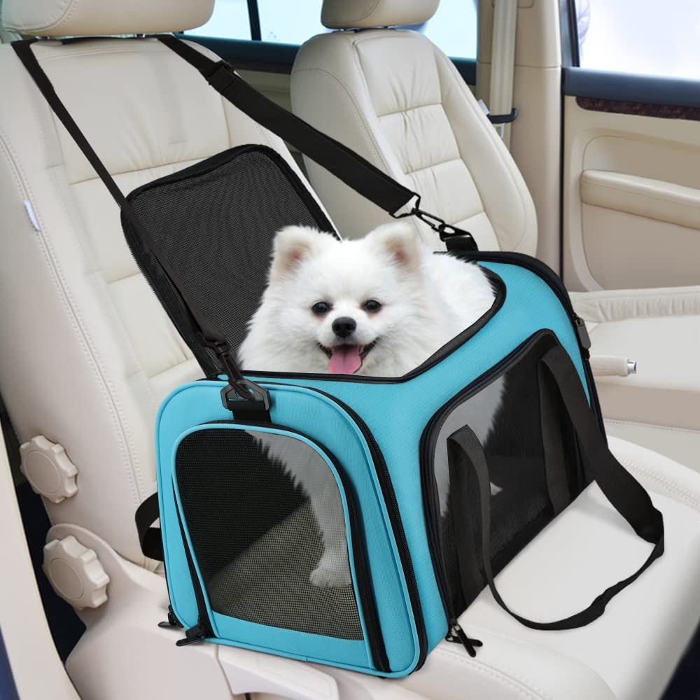 PawsVoyage: Grey TSA-Approved Pet Carrier (15lbs Max)