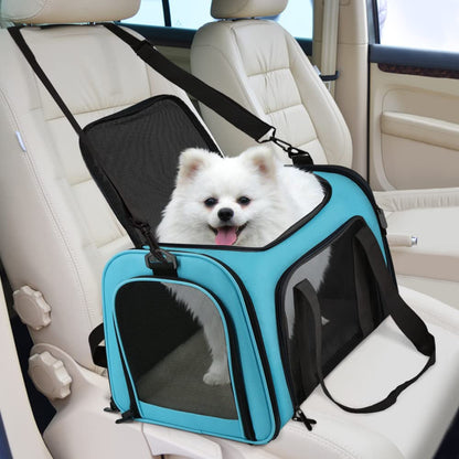 PawsVoyage: Grey TSA-Approved Pet Carrier (15lbs Max)