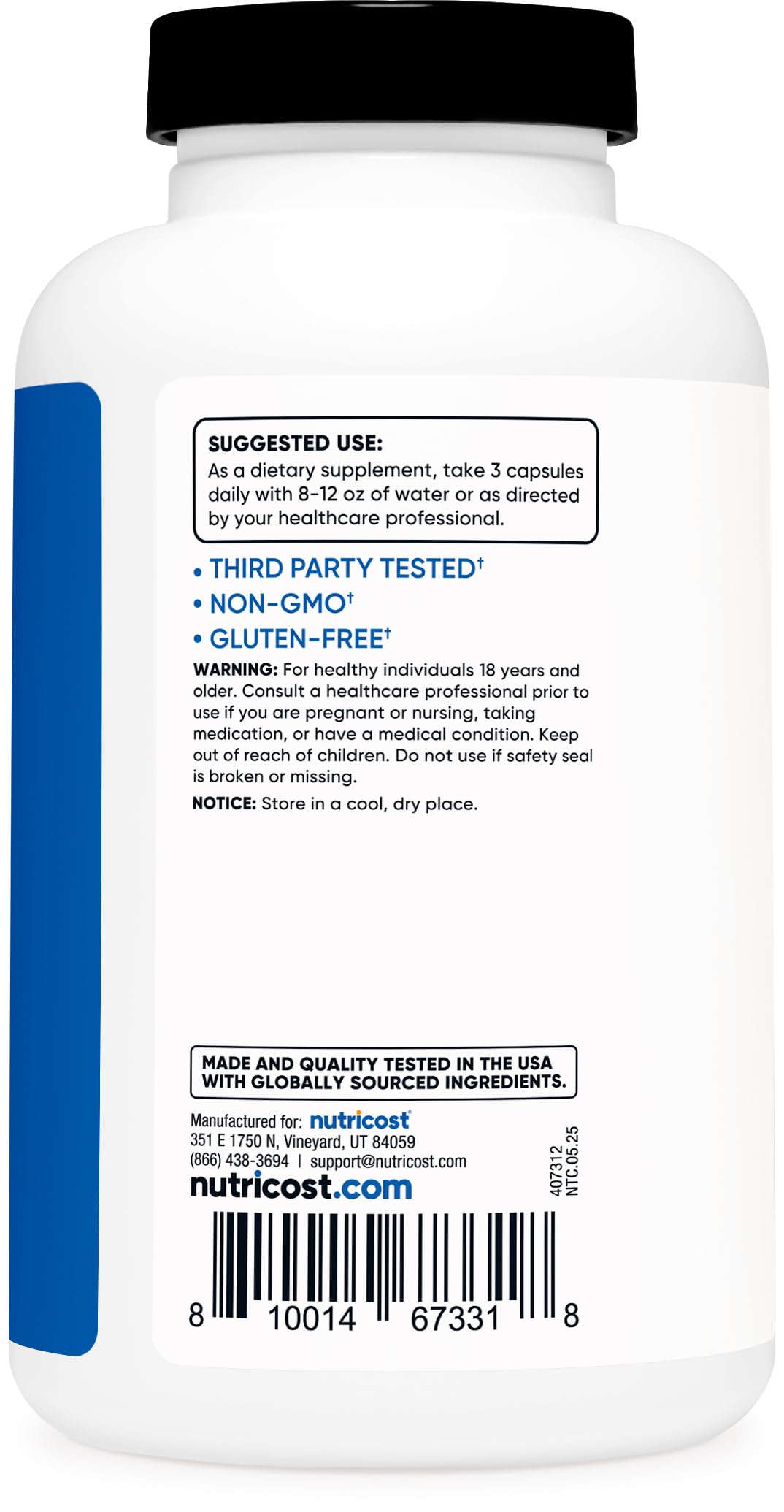 Nutricost Nitric Oxide Surge 2250mg - 180 Caps