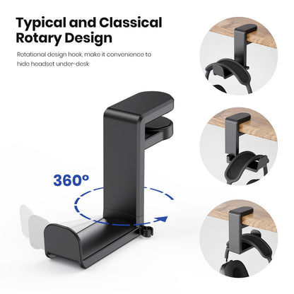 EURPMASK 360° Rotating Headphone Stand & Organizer