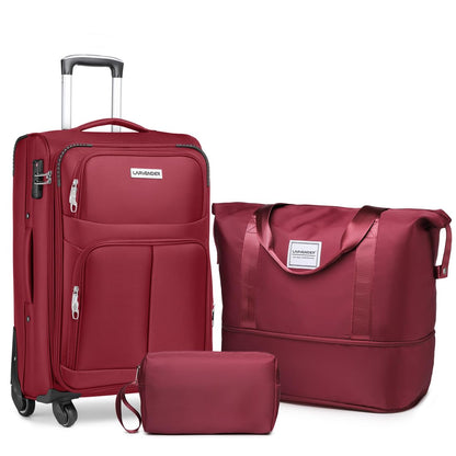 LARVENDER Expandable 5-Piece Spinner Luggage Set