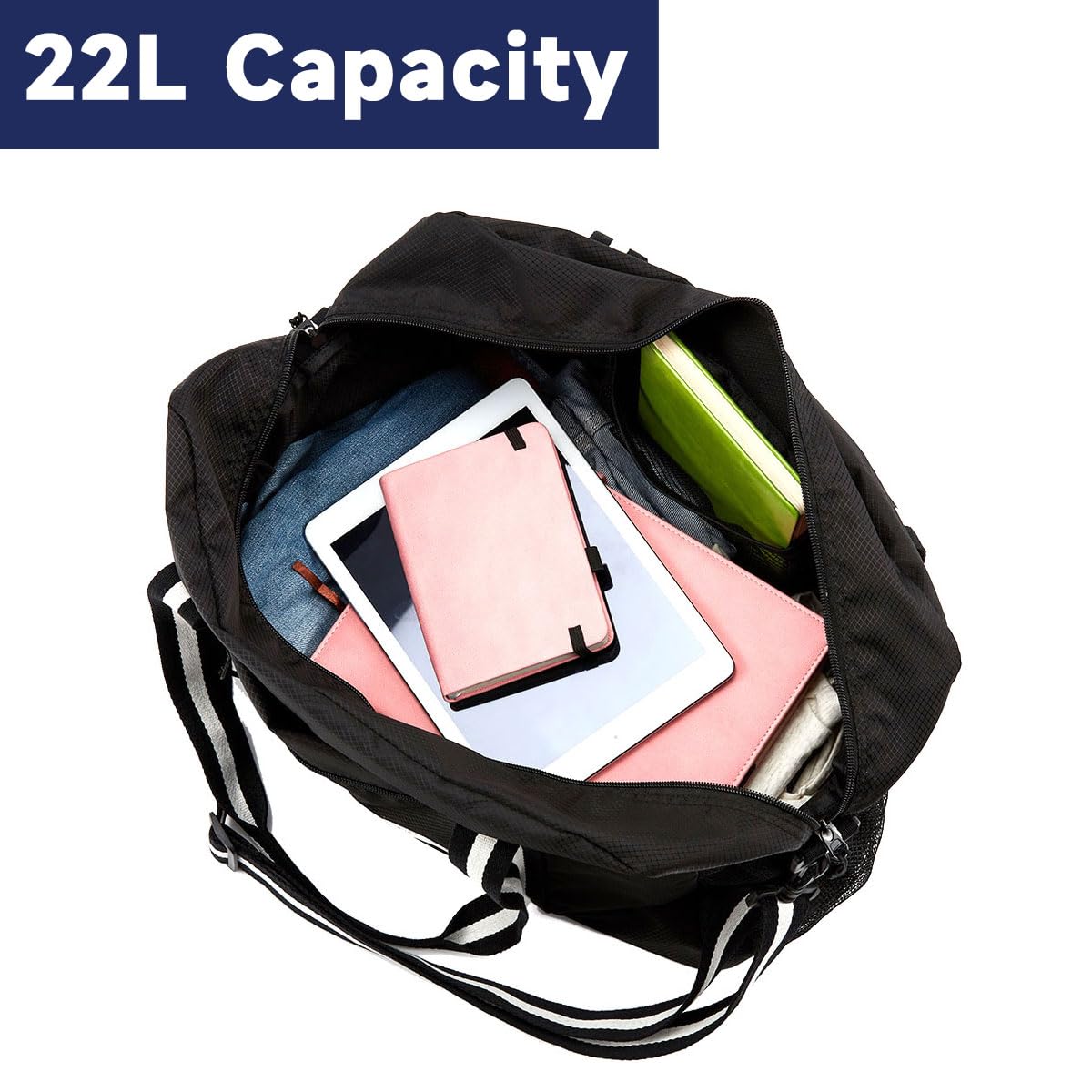 TravelLite Foldable Waterproof Duffle Tote Bag