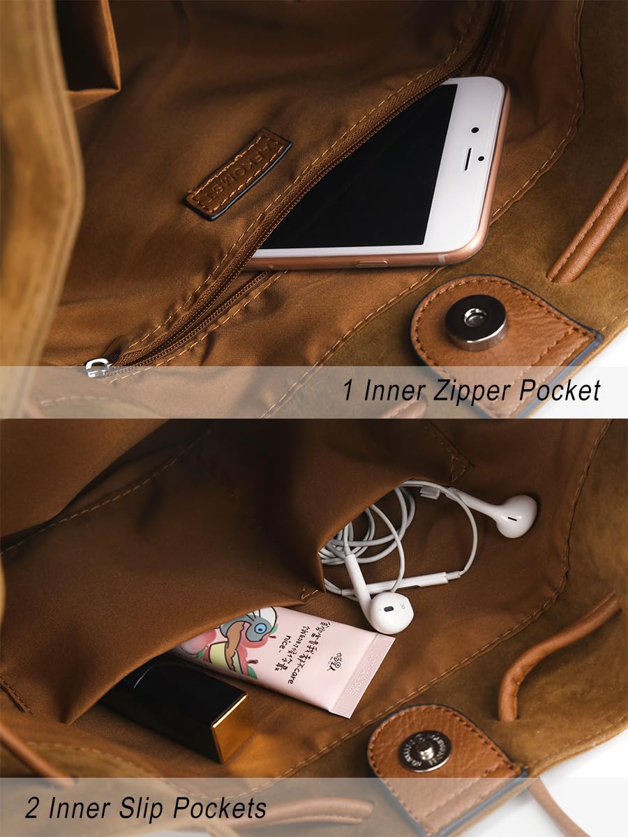 AFKOMST Chic Leather Bucket & Crossbody Bag Set