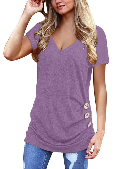 Jescakoo V-Neck Summer Tunic for Women