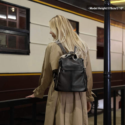 Kattee Women's Luxe Anti-Theft Leather Backpack Bag