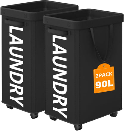 RollAway 90L Laundry Basket with Removable Bag