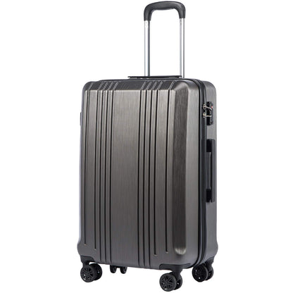 Coolife Expandable Spinner Luggage Set - 3 Piece