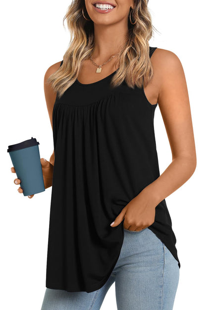 Longyuan Summer Sleeveless Tunics for Women