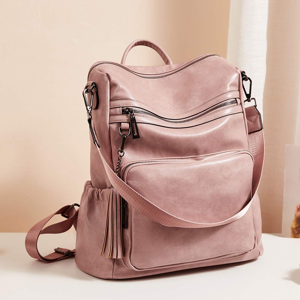 DUO-TONE Luxe Women's Leather Travel Backpack