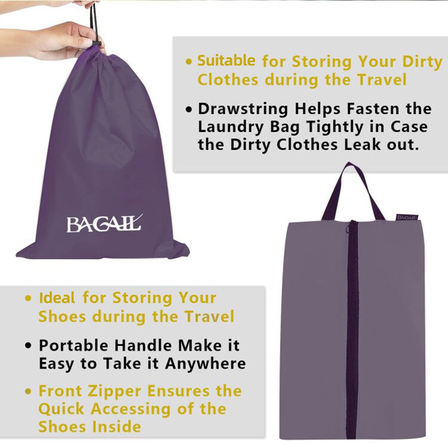 BAGAIL Travel Cubes: 8/9 Set Packing Organizers