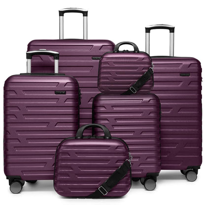 LAVENDER 6pc Hardside Spinner Luggage