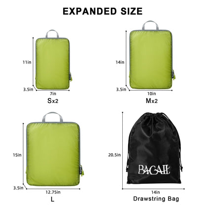 BAGAIL Travel Compression Cubes Set for Packing Ease