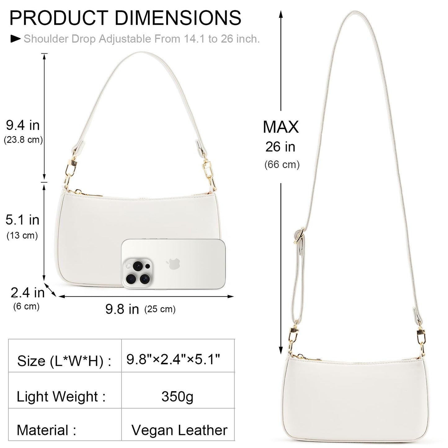 Retro Vegan Leather Shoulder Bag