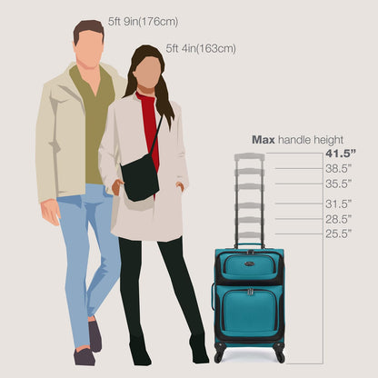 U.S. Traveler Rio Expandable Orange Carry-on