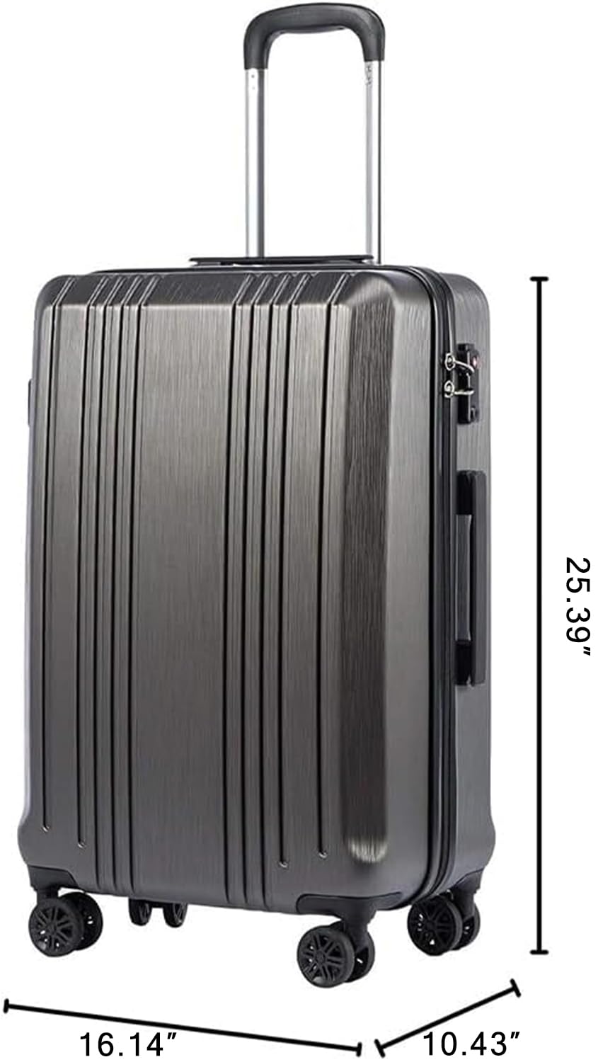 Coolife Expandable Spinner Luggage Set - 3 Piece