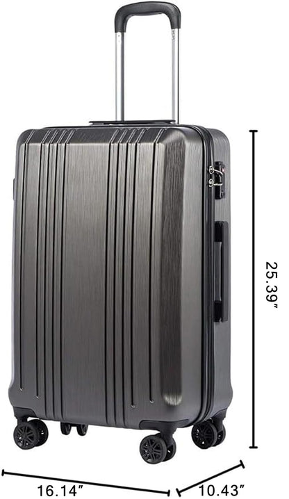 Coolife Expandable Spinner Luggage Set - 3 Piece