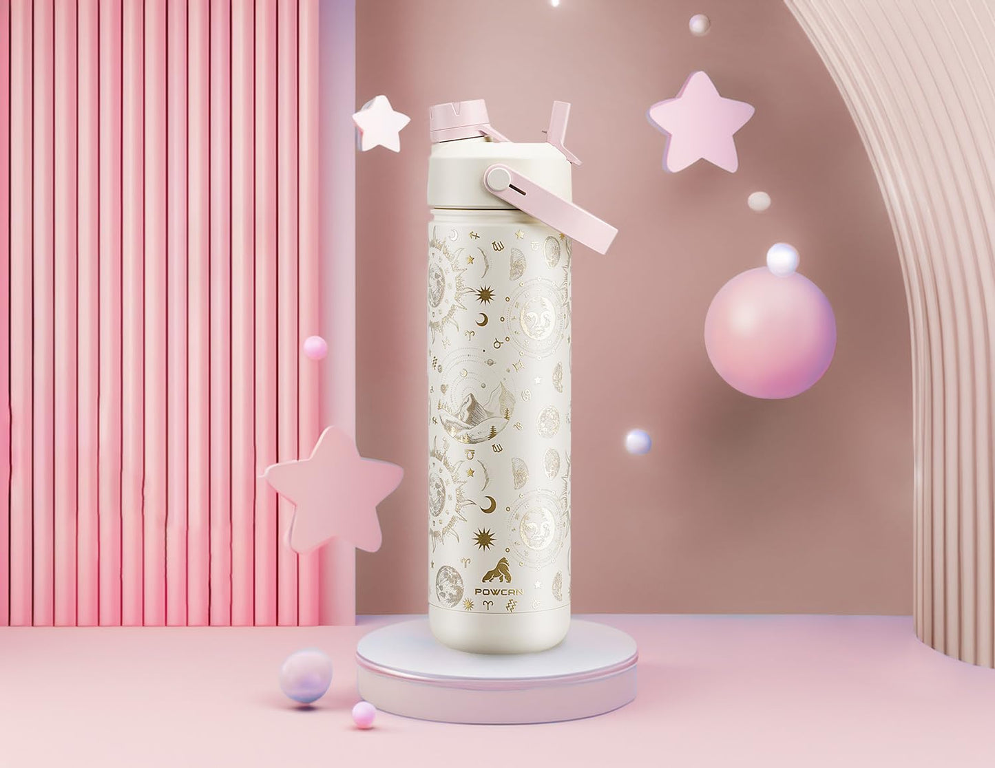 ChillKnight 26oz: Dual-Lid Leak-Proof Bottle