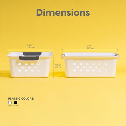 IRIS ShelfSaver 12-Pack Storage Baskets, White - Handbags Specialist Headquarter