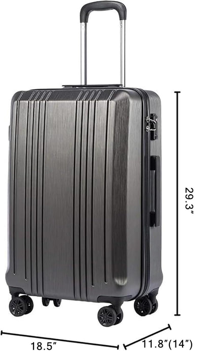 Coolife Expandable Spinner Luggage Set - 3 Piece