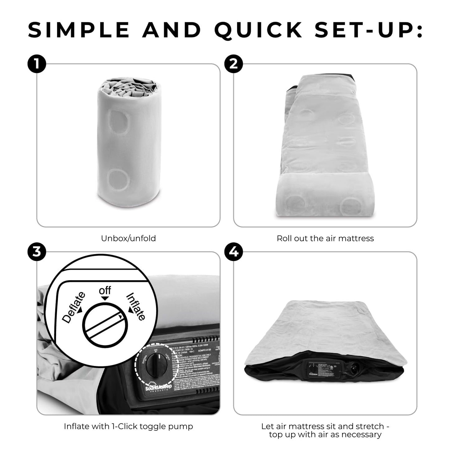 DreamNest Luxe Air Mattress with ComfortCoil Tech