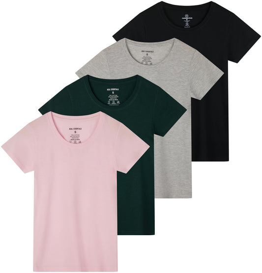Essentials Women's Classic Crew Tee 4-Pack