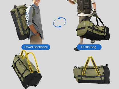 AquaRoll 29 Quilted Wheeled Duffle Backpack